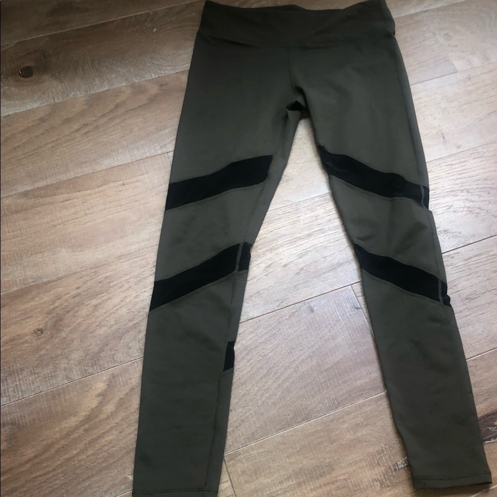 ARMY GREEN FABLETIC FULL LENGTH WORKOUT PANTS
